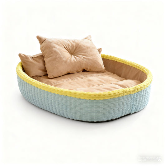 Dog House Winter Warm Dog Bed Half-Enclosed Pet Dog House Cat Bed Pet Mat Pet Cage Pet Enclosure